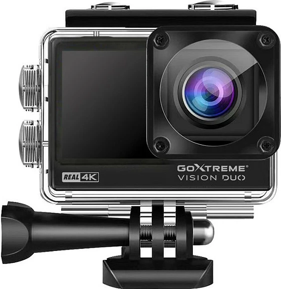Kamerë aksioni GoXtreme Vision DUO, 4K Ultra HD, 12 MP, Wi‑Fi, 1050 mAh, e zezë