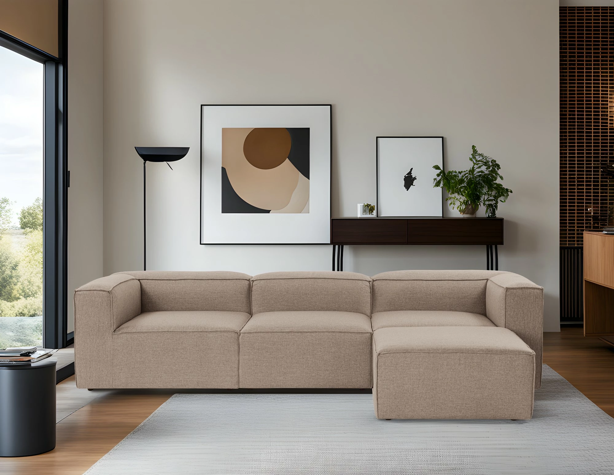 Kënd divan Atelier del Sofa, Fora, ngjyrë kafe