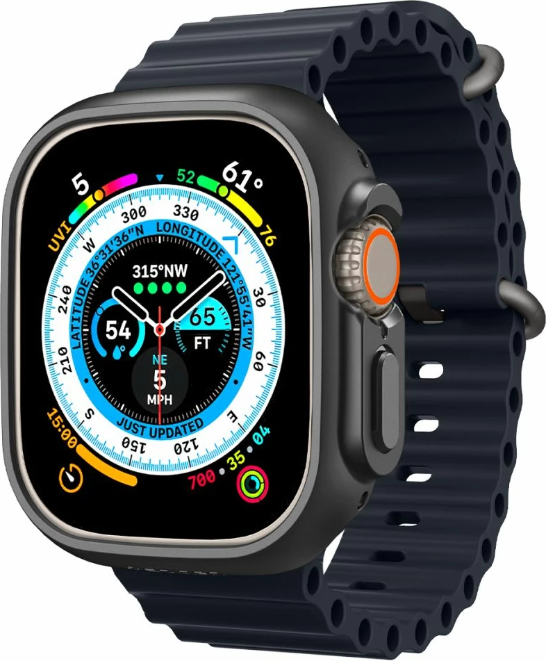 Mbështjellës Spigen Thin Fit për Apple Watch Ultra 49mm, Zi