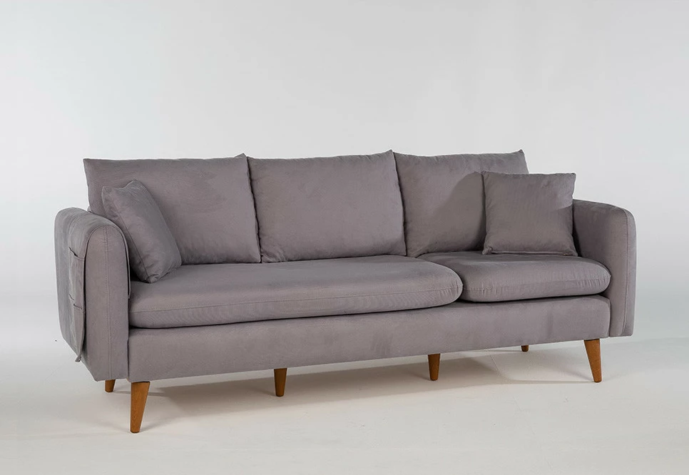 Set divani Atelier del Sofa, Sofia-TKM03-0701, ngjyrë gri