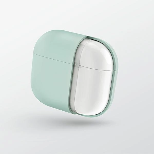 Mbështjellës UNIQ Lino për AirPods 3, silikon, gri