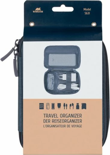 Organizer udhëtimi RIVACASE 5631, 135x185x40 mm, blu