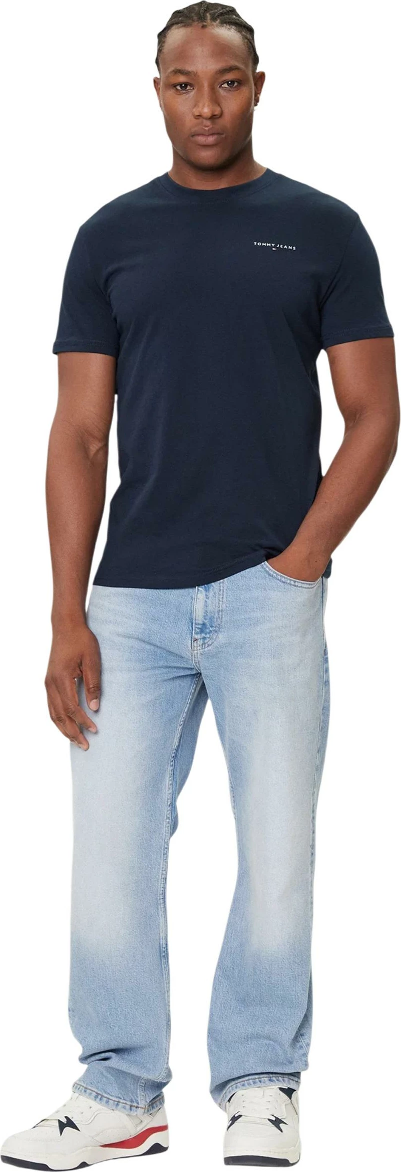 Maicë për meshkuj Tommy Hilfiger Jeans TJM Slim Linear Ches DM0DM21780, blu e errët [Madhësia: S]