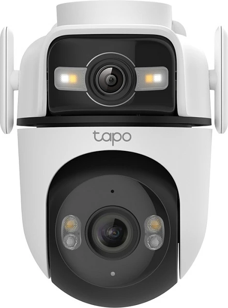 Kamerë sigurie TP-Link Tapo C545D, Outdoor Dual Lens, Wi‑Fi + Ethernet, microSD, audio 2‑drejtimëshe, Bardhë