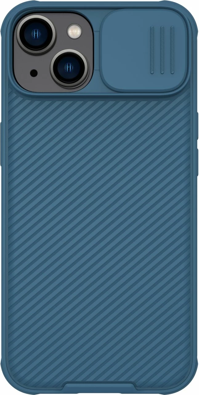 Mbështjellës Nillkin CamShield Pro për iPhone 14 Plus, me kapak kamere, Kaltër