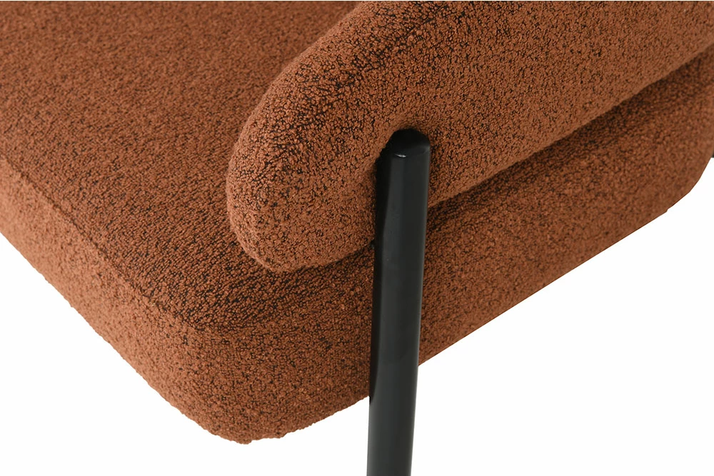 Karrige e ulët Moritz, ngjyrë terrakote, 73x72x75