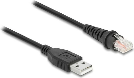 Kabllo DeLOCK RJ50 në USB 2.0 Type-A për barcode skaner, 2 m, e zezë