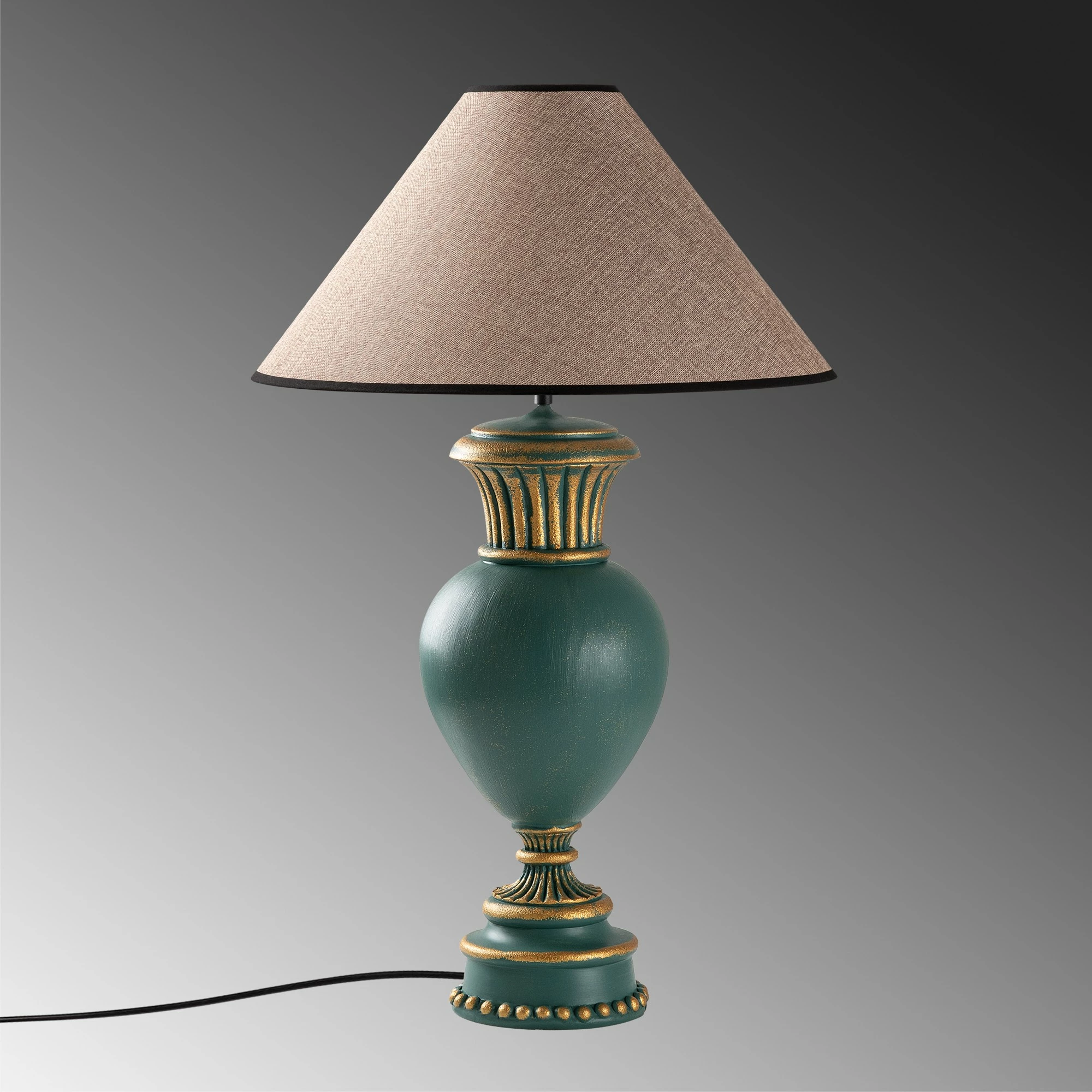 Llambë tavoline Opviq, ELEGANZE-5324, ngjyrë e gjelbër dhe kafe e çelët