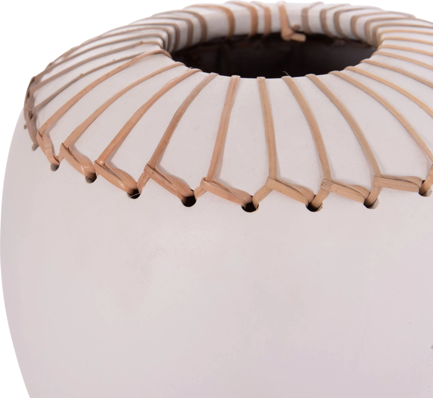 Vazo dekorative tavoline LENNOX, terrakotë, e bardhë, FH4675.02L, 22x20cm