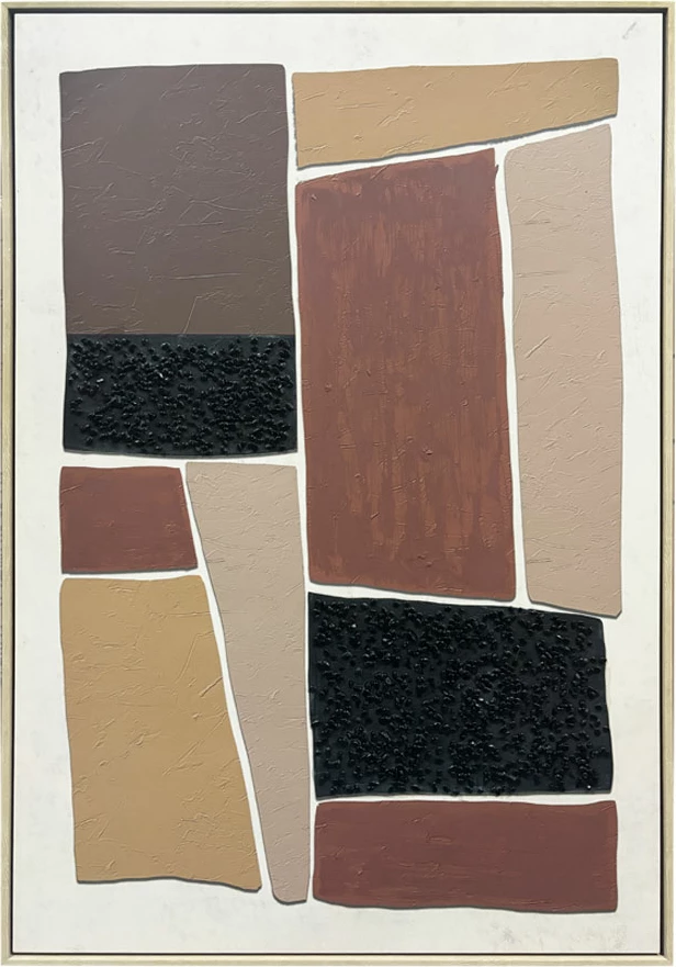 Pikturë dekorative FRACTAL A, kornizë, kanavacë, bezhë, kafe, e zezë, 82.6x4.3x122.6cm