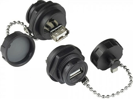 Lidhëse industriale USB GoodConnections S4, USB 2.0 A-A, me kapak mbrojtës, e zezë