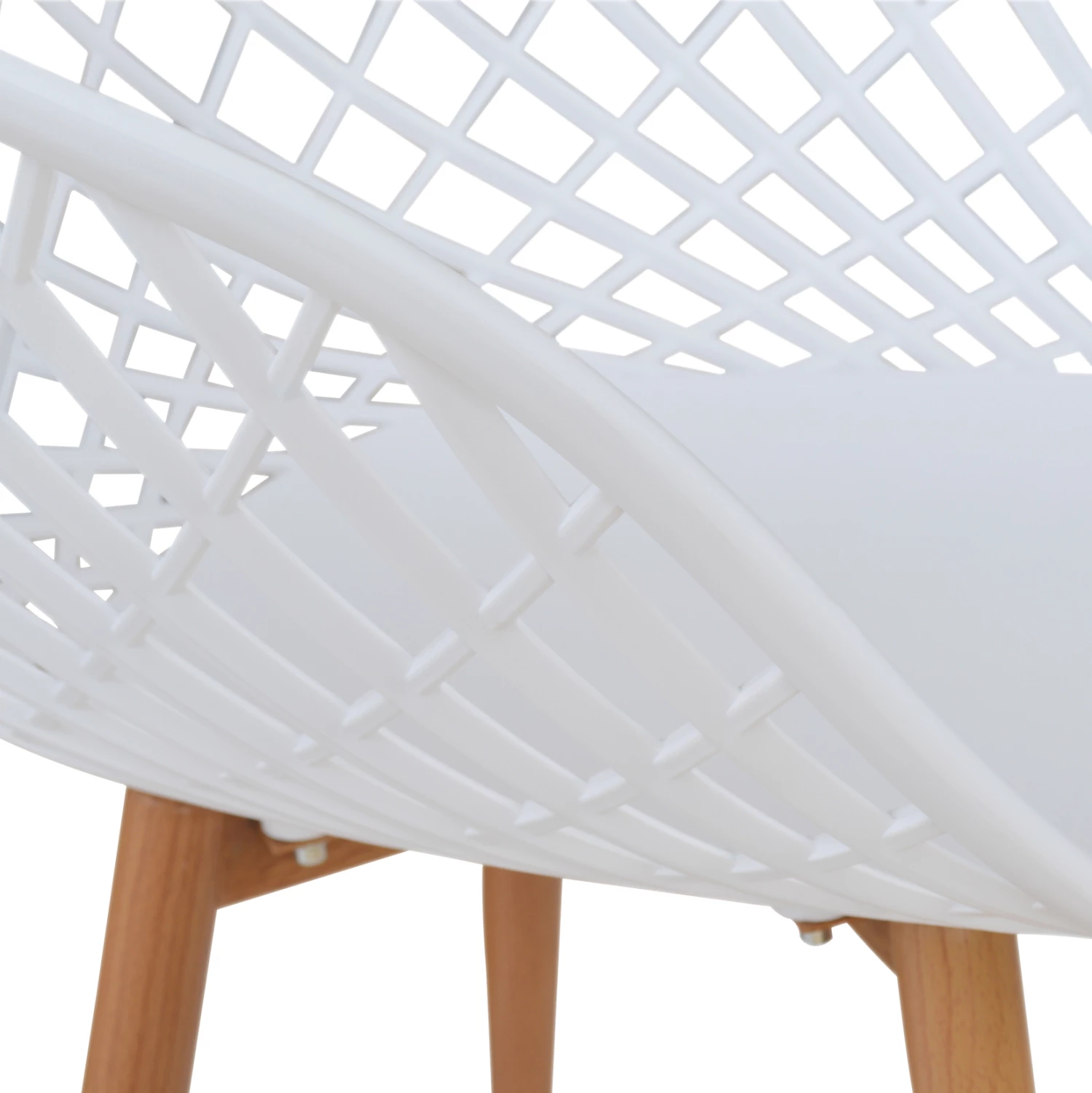 Karrige me krahë polipropileni e bardhë Ariadne FH8001.01 62,5x56x80cm, set prej 4 copë