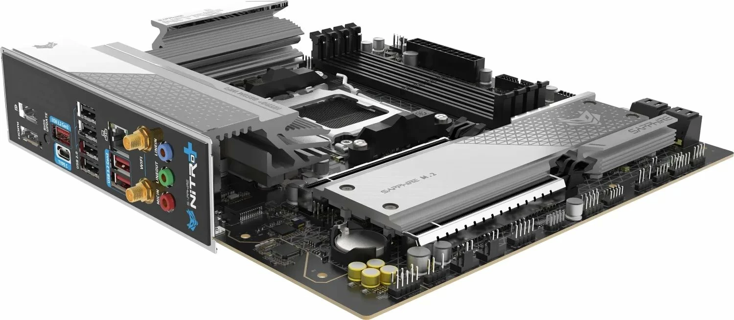 Pllakë amë Sapphire NITRO+ B850M WIFI Micro-ATX AM5, DDR5 deri 256GB, PCIe 5.0, WiFi 6, Bluetooth 5.3