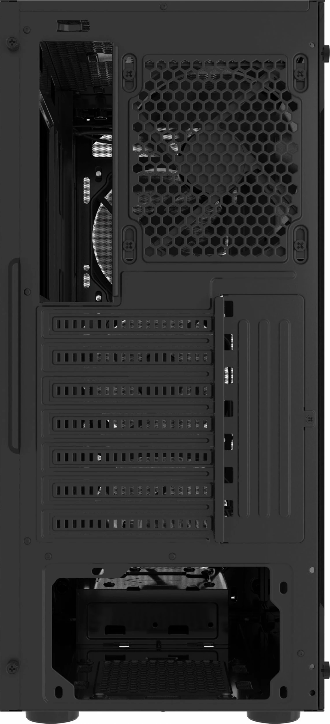 Kasë Fury Shobo SH4F (NFO-2152) Midi Tower ATX/mATX/Mini-ITX, 4x120mm PWM, tempered glass, pa PSU, e zezë