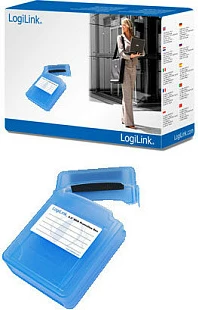 Kuti mbrojtëse LogiLink për 2x hard disk 2.5" (6.3cm), blu
