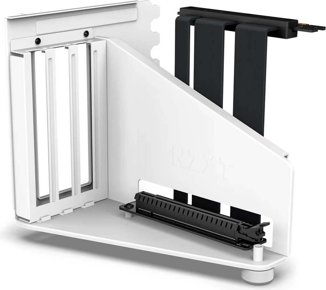 Komplet mbajtës GPU, NZXT, AB-RH175-W1, montim vertikal me kabllo riser PCIe, e bardhë