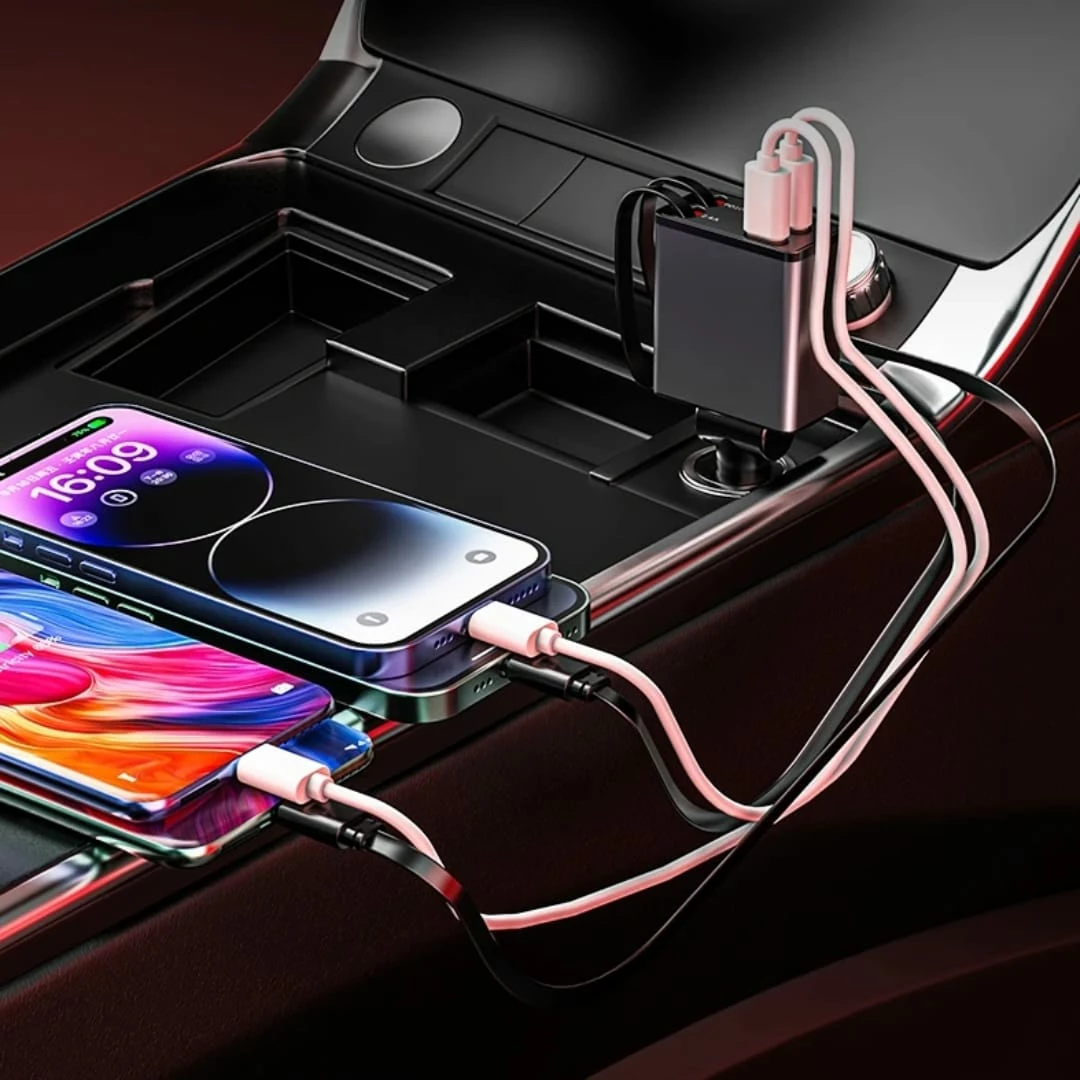 Karikues Makine 100W me Kabllo të Integruara dhe PD Fast Charging