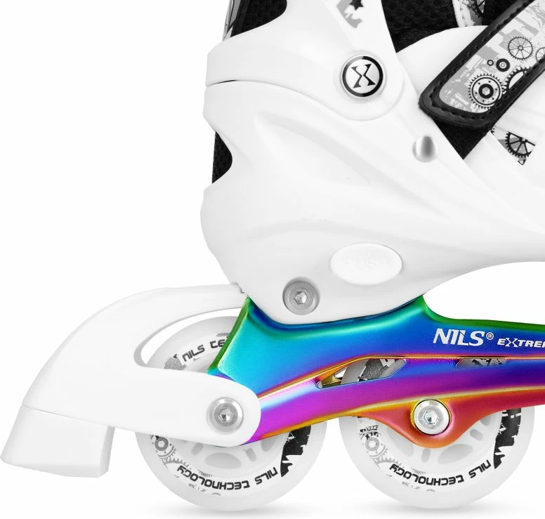 Rollera Nils Extreme NH10905 4in1 LED, të bardha, madhësia M (35-38)