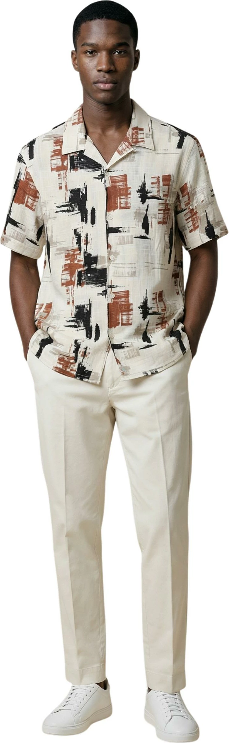 Këmishë për meshkuj Antony Morato HONOLULU MMSS00189-FA430659, bezhë e çelët [Madhësia: L]