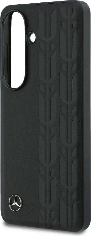 Mbështjellës Mercedes-Benz Leather Laurel Leaves MagSafe për Samsung Galaxy S26, i zi, në kuti