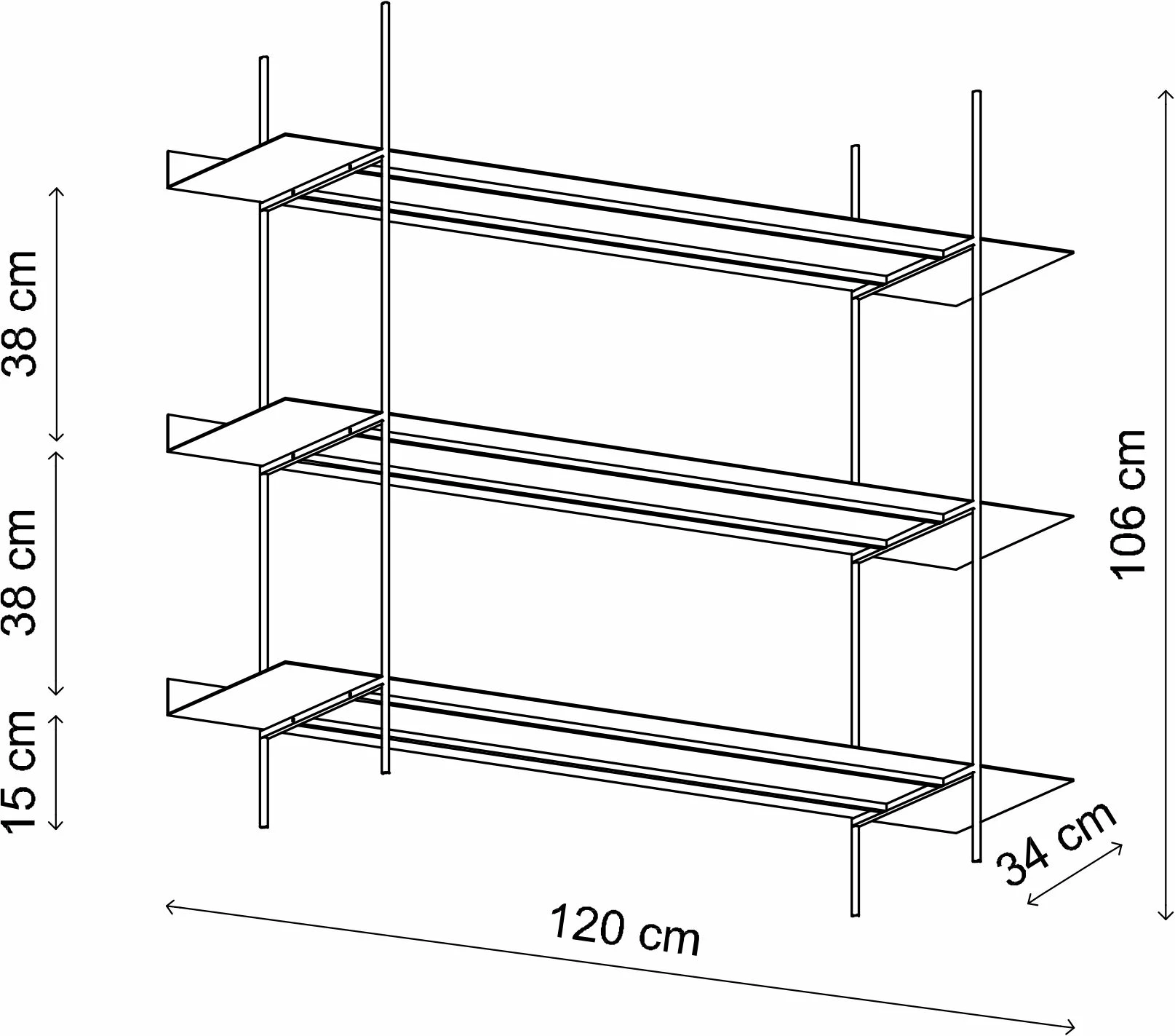 Raft multifunksional, ngjyrë taupe, Skye Decor, SHB-015-B, 120x34x106 cm