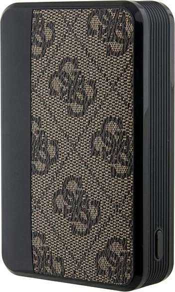 Powerbank Guess GUPB10DP4GEGW 10000mAh 18W 4G Leather Metal Logo, Kafe