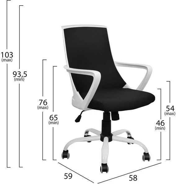 Karrige për zyre MALFOI FH1053.01, e zezë