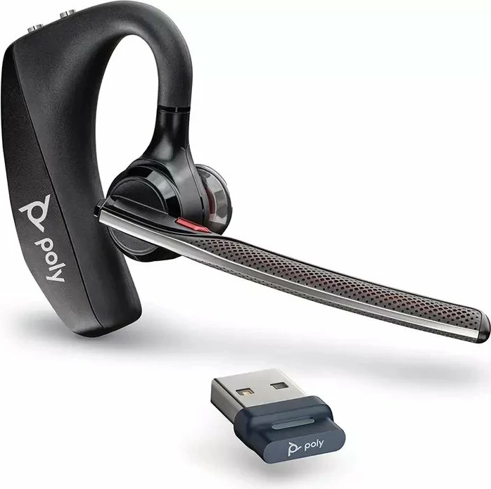 Kufje Plantronics Voyager 5200 UC (B5200), Bluetooth 5.0, mono, me adapter BT600 USB-A, me kuti karikimi, zi