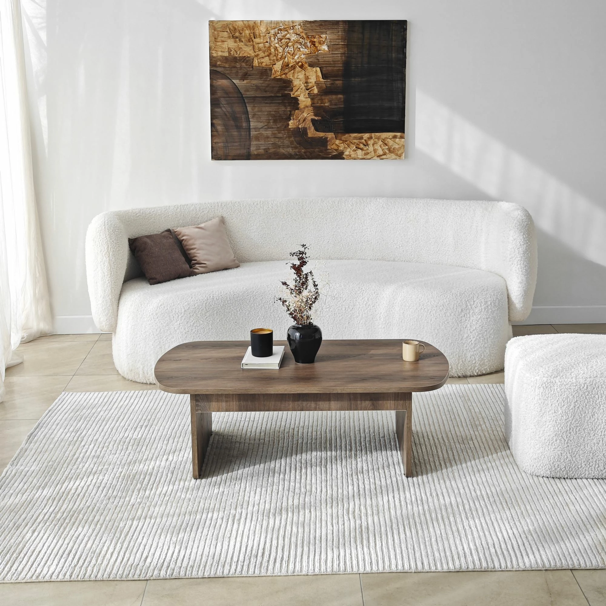 Tavolinë kafeje Skye Decor, ngjyrë arre, Theseus