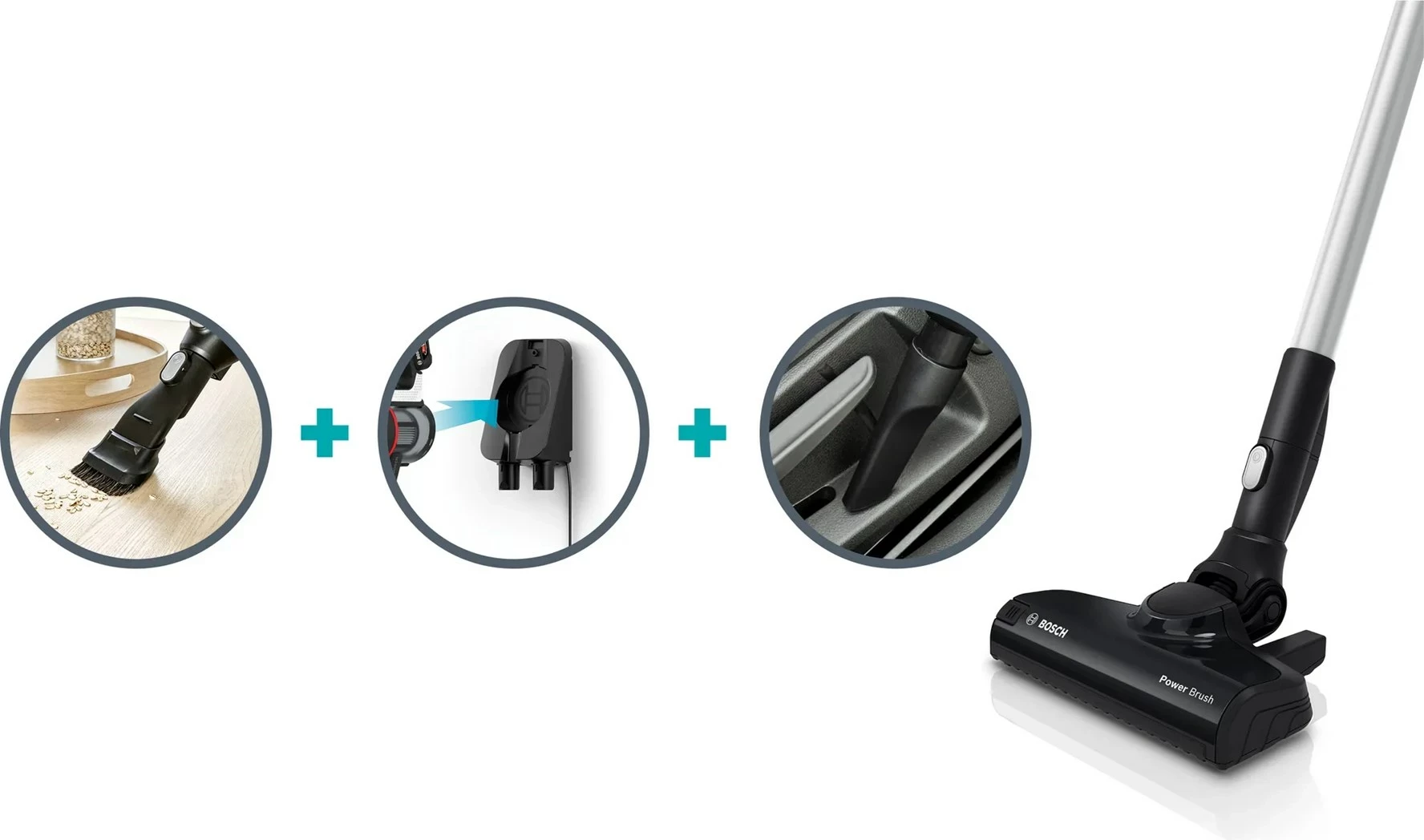 Fshesë elektrike Bosch Serie 6 BCS611P4A, pa kabllo, 0.3 L, e zezë