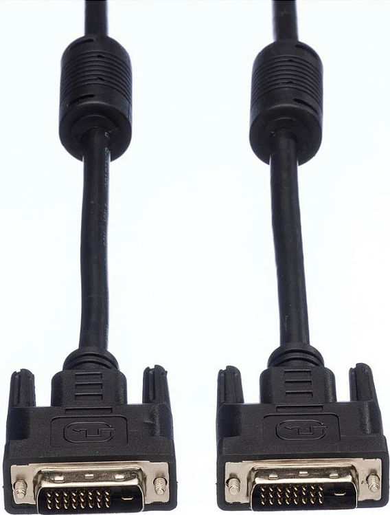 Kabllo DVI-D VALUE 11.99.5555, 5 m, 24+1, male-male, e zezë