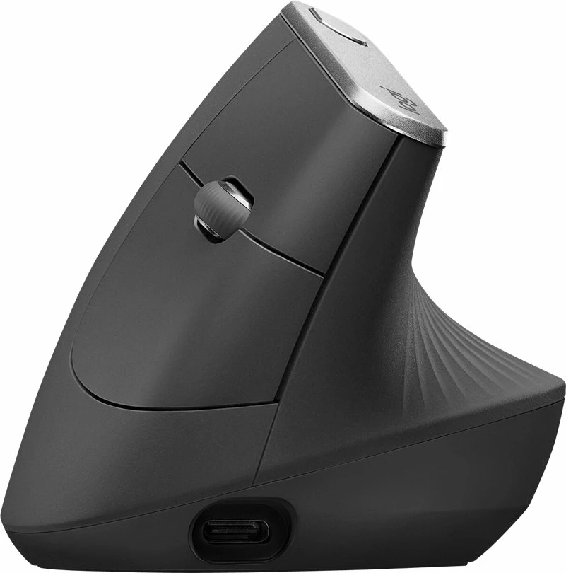 Maus Logitech MX Vertical - USB, BT, 2.4GHz, gri