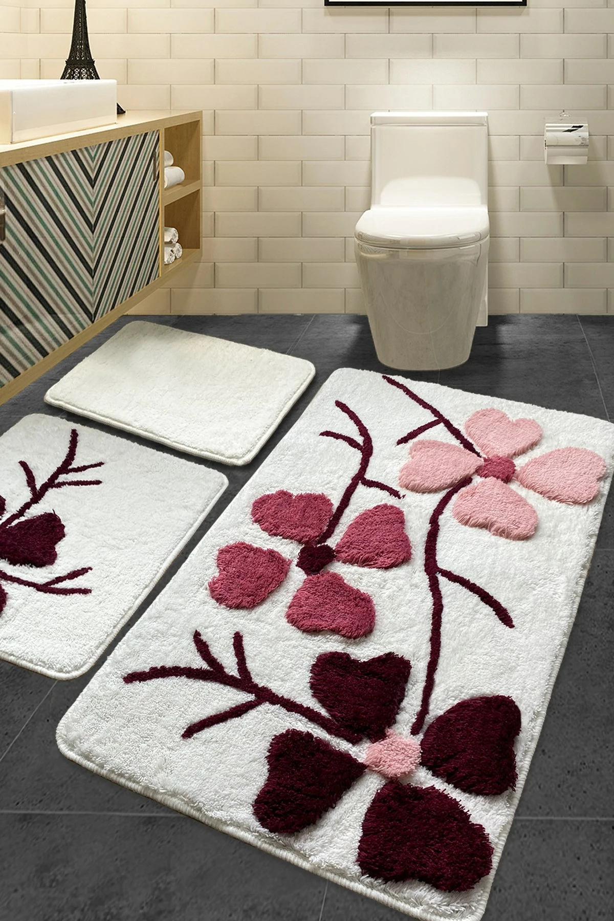 Set tapetash për banjo, 3 copë, Mijölnir, Kircicegi, rozë