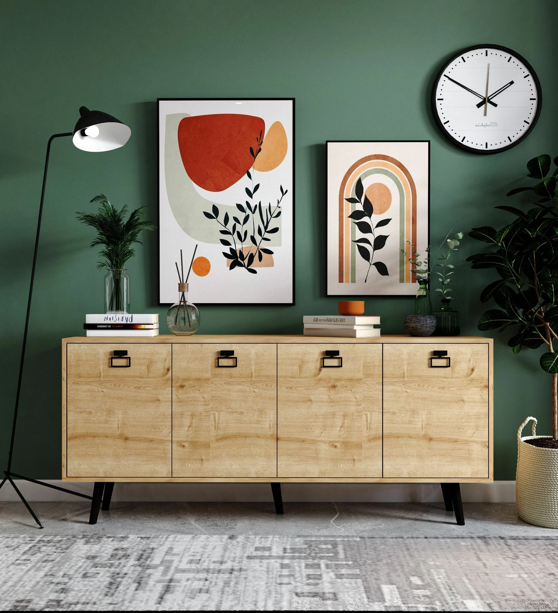 Konsol Skye Decor, Mirza Modern 180, ngjyrë lis safir