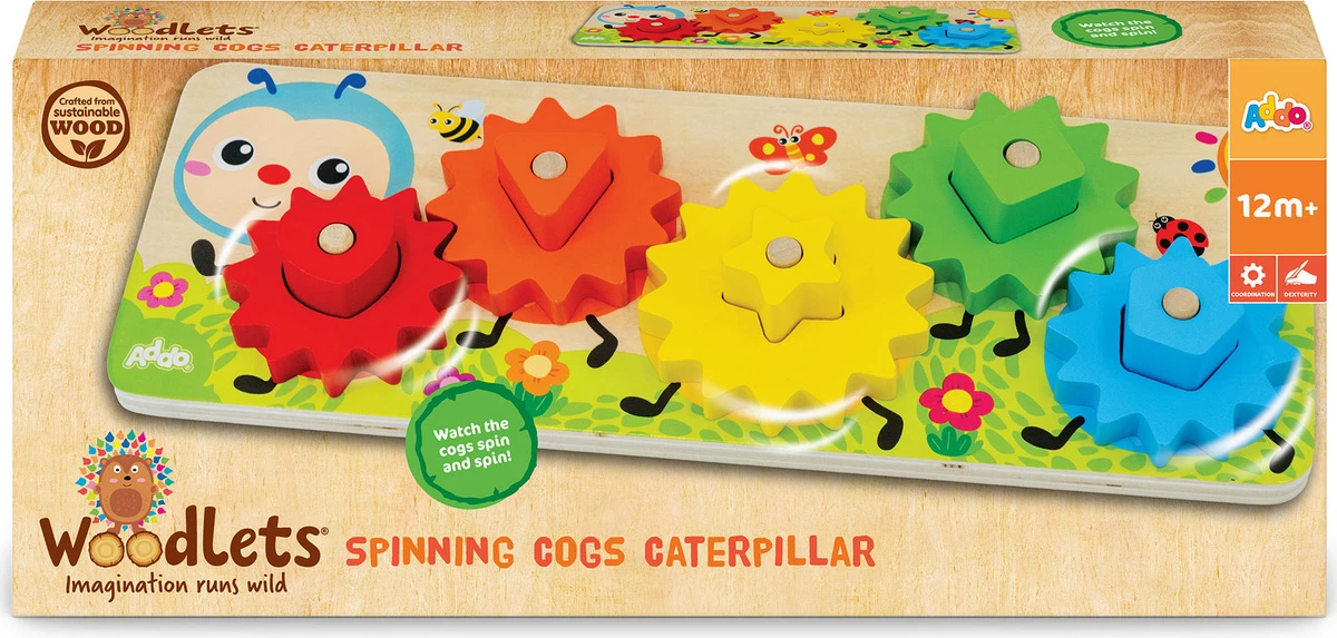 Woodlets Spinning Cogs Caterpillar Wooden Puzzle