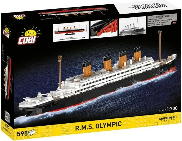 Set blloqesh ndërtimi, Cobi, R.M.S. Olympic COBI-1687, 595 copa, shkallë 1:700, me bazament