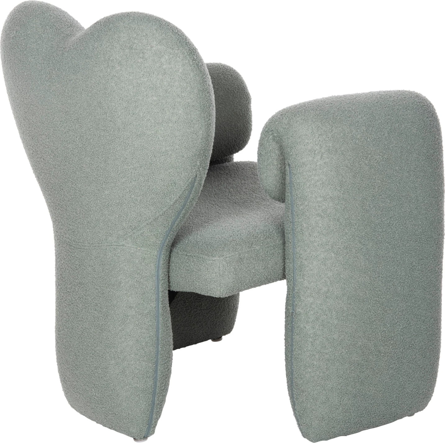 Karrige ngrënieje me krahë HARTT FH9777.07, ngjyrë fistik, pëlhurë TEDDY, 84x74x87H cm