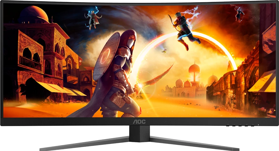 Monitor gaming AOC CU34G4Z 34\" i lakuar, WQHD 3440x1440, 240Hz, 1ms, Fast VA, HDR400, Adaptive Sync, i zi/kuq