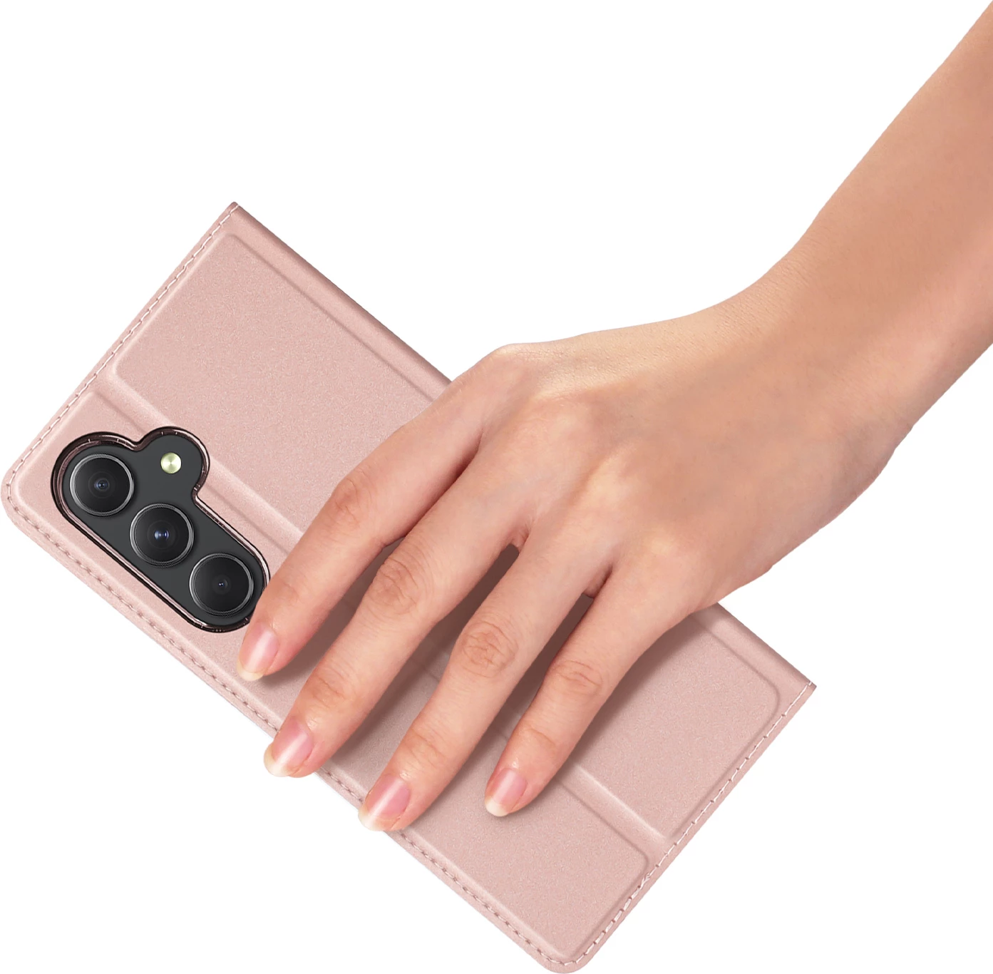 Mbështjellës Dux Ducis Skin Pro për Samsung Galaxy S24+, me kapak, rozë