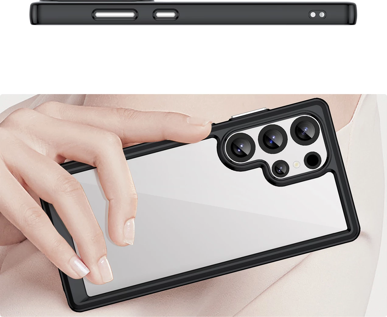 Mbështjellës Hurtel Outer Space Case për Samsung Galaxy S25 Ultra, i zi