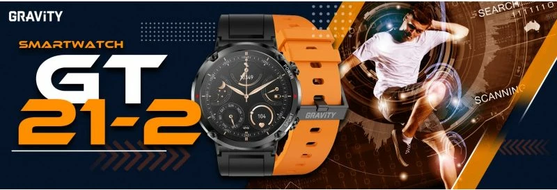 Smartwatch Gravity për të dy gjinitë, portokalli