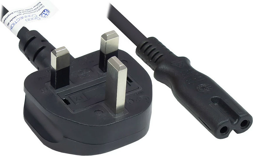 Kabllo rryme GoodConnections P7370-S018, Type G në C7, 1.8 m, 250 V, e zezë
