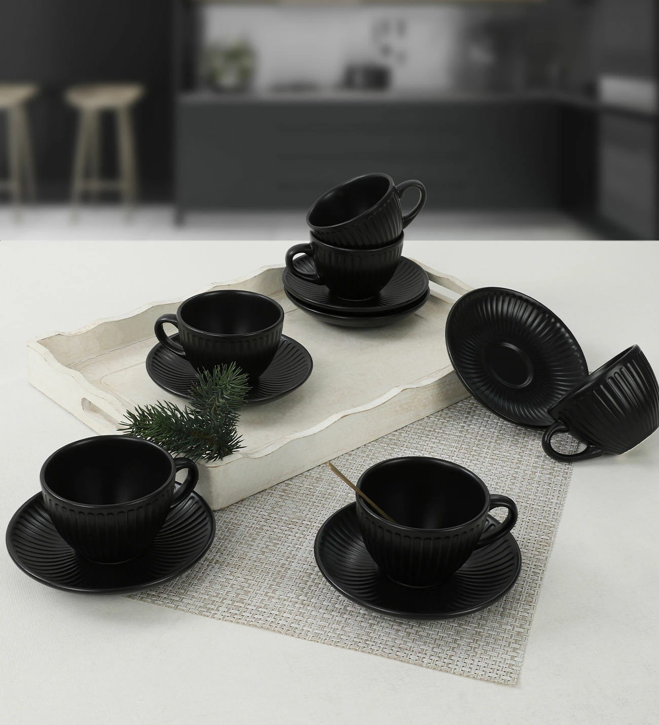 Set filxhanësh çaji (12 copë), Hermia Concept, TC057012F956A000000MATT300