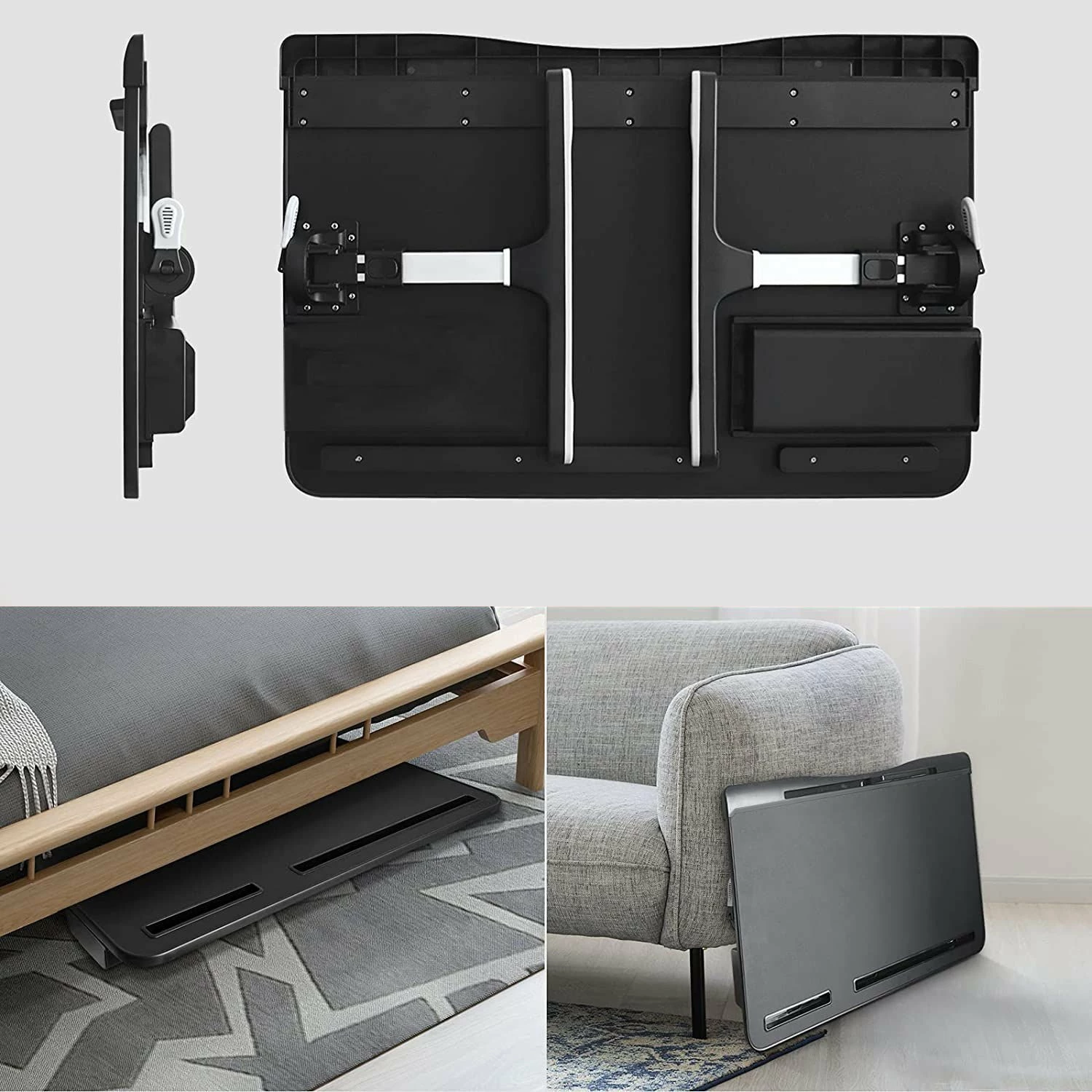 Mbajtëse/tavolinë laptopi e rregullueshme Mozos GAME-SL2 60x40cm deri 17\", 5 nivele, kënd 0-36°, e zezë