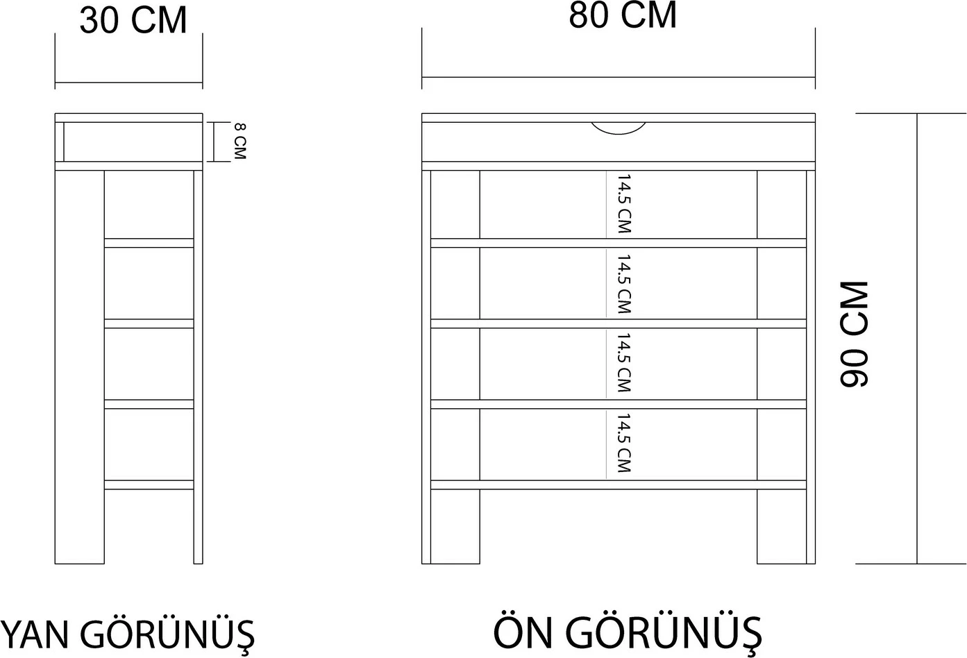 Dollap këpucësh Hanah Home, ngjyrë lisi, Royal