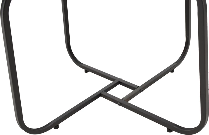 Set tavolinash kafeje Crismory, MDF, ngjyrë mermeri të bardhë dhe këmbë metali të zeza