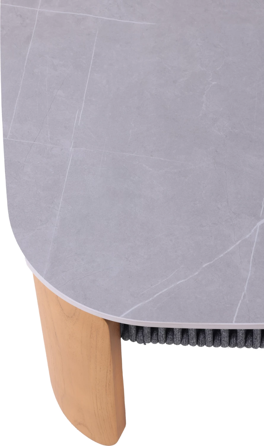 Set lounge 4 pjesësh Ethereal, alumin, litar, dru teak, gur sintetik, ngjyrë qymyr, CD6165.02