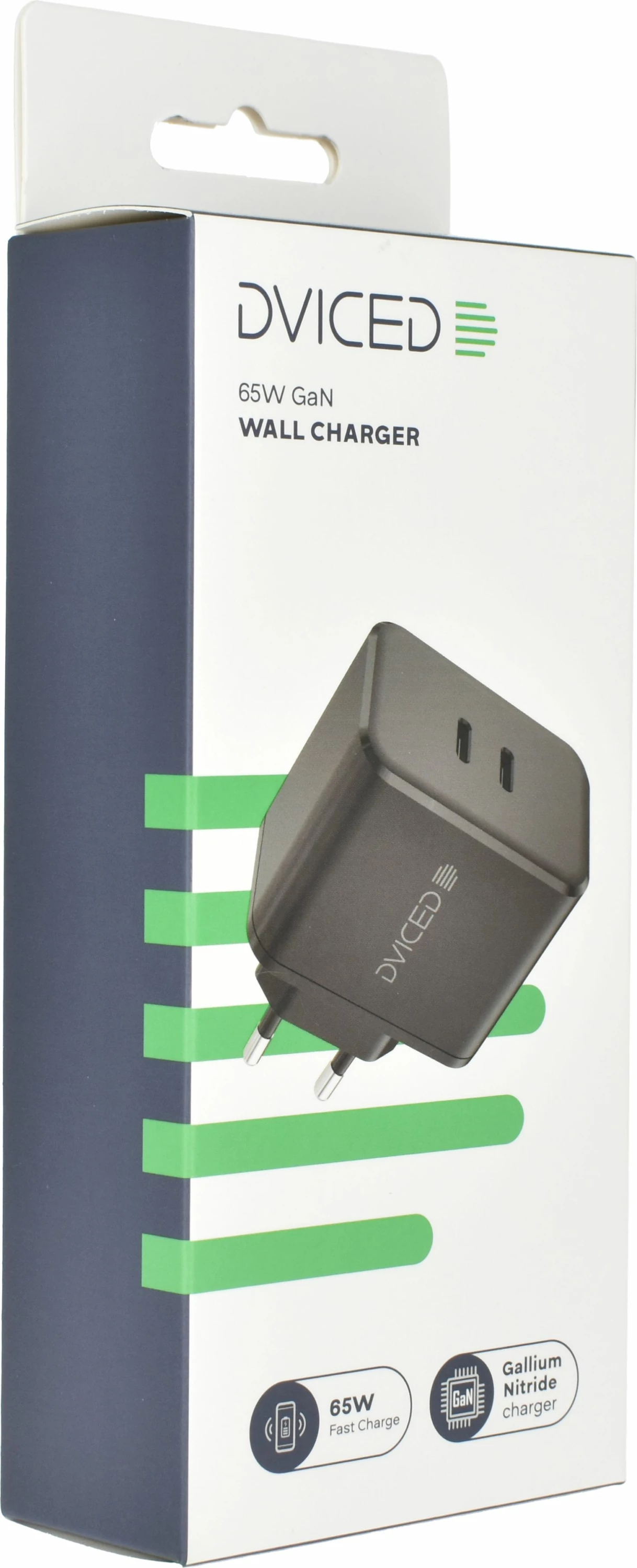 Dviced Wall charger 65W GaN 2 USB-C EU - Black