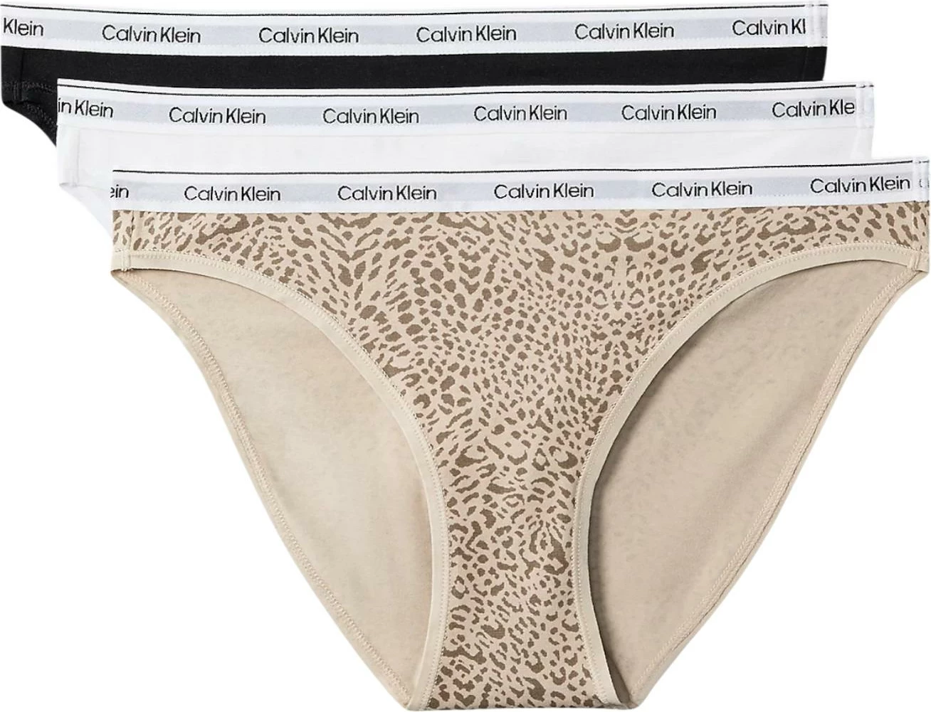 Të brendshme bikini për femra Calvin Klein Underwear LV00QD5207 3PK, të zeza/të bardha [Madhësia: L]