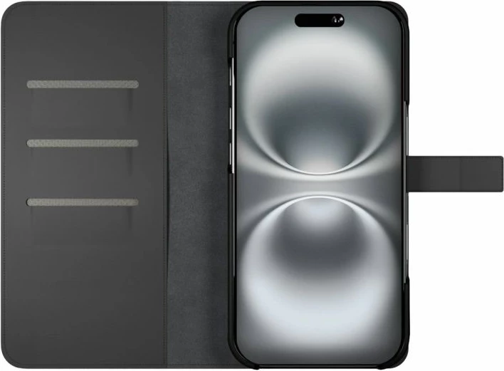 Kuti portofol për iPhone 16 Pro Puro Wallet Detachable MagSafe 2in1, e zezë